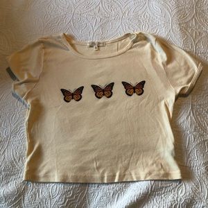 Urban Outfitters Butterfly Crop Top